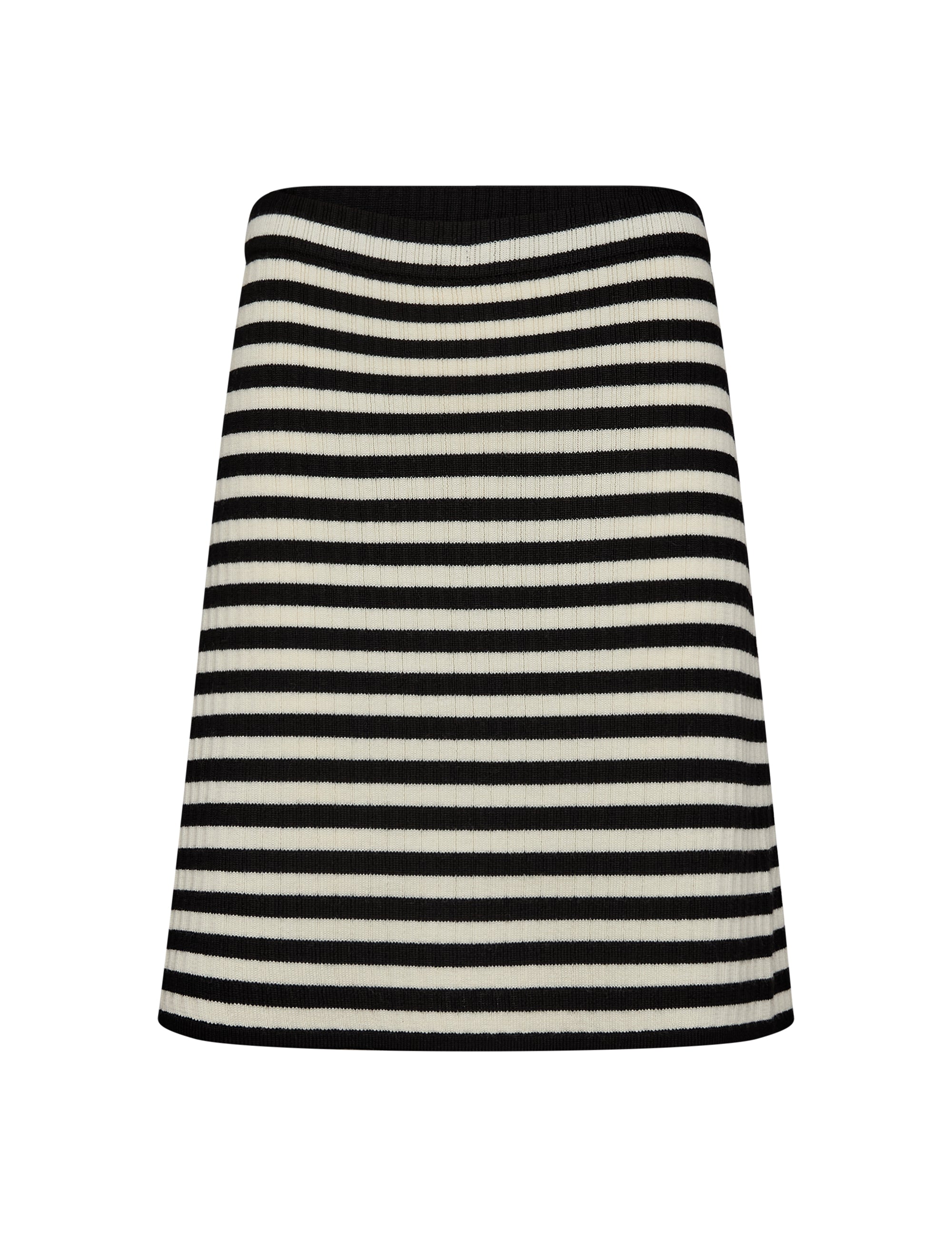 Cherry Skirt Black/Ecru Stripes